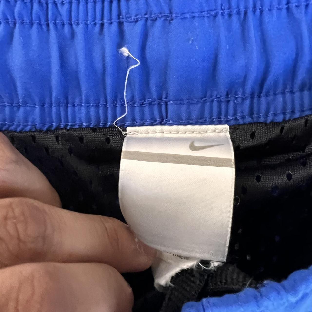 Vintage 90s Nike Silver Tag Blue Embroidered Shorts