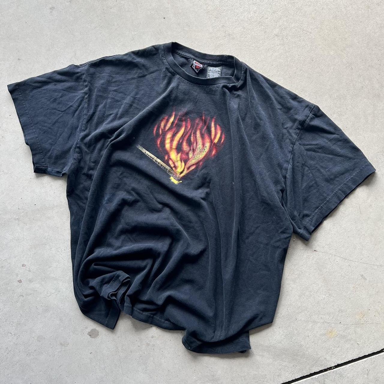 Vintage Y2K fire T-shirt