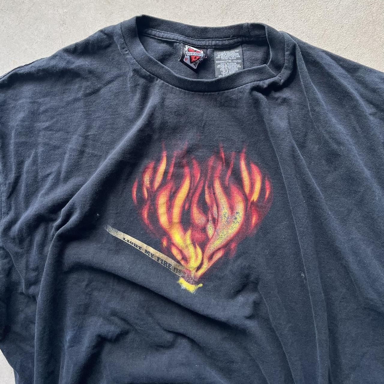 Vintage Y2K fire T-shirt